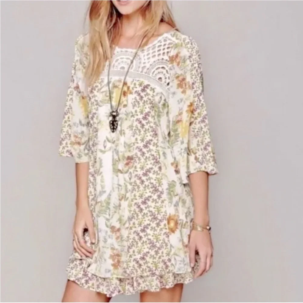 HTF Free People in the garden cottage core dress